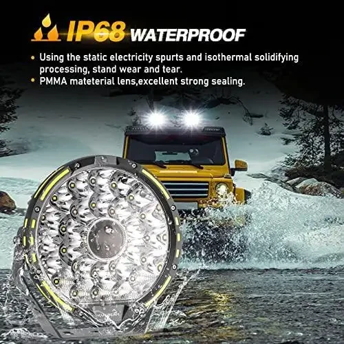 Auxbeam Luces antiniebla 9" par 4
