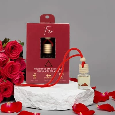 Aromatizador de Auto Rosa Elemento Fuego