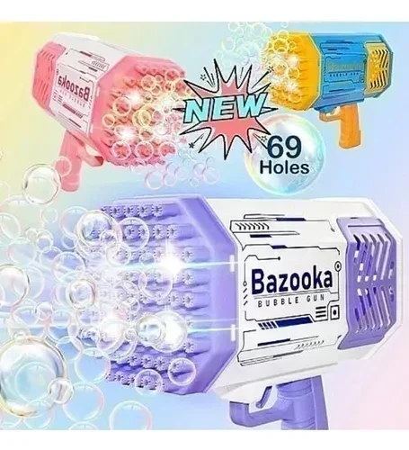 MÁQUINA DE BURBUJAS 69 AGUJEROS ROCKET BUBBLE GUN 3