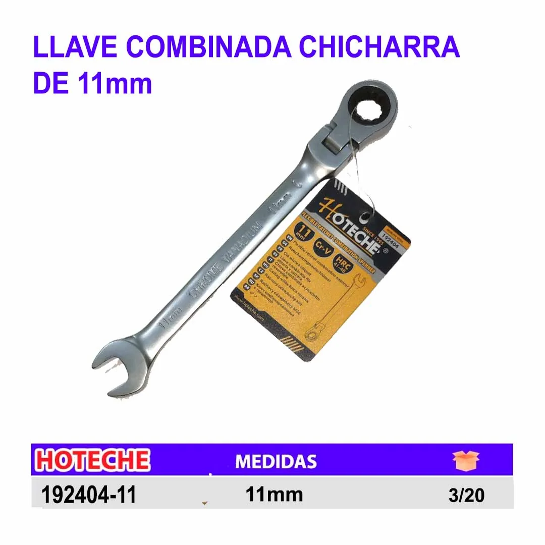 LLAVE COMBINADA CHICHARRA HTCH MOVIL 11mm