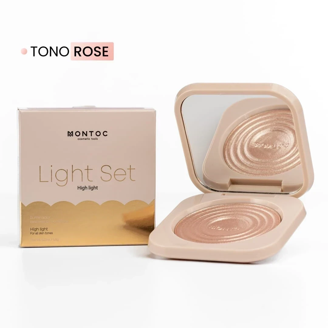 montoc iluminador light set tono rose