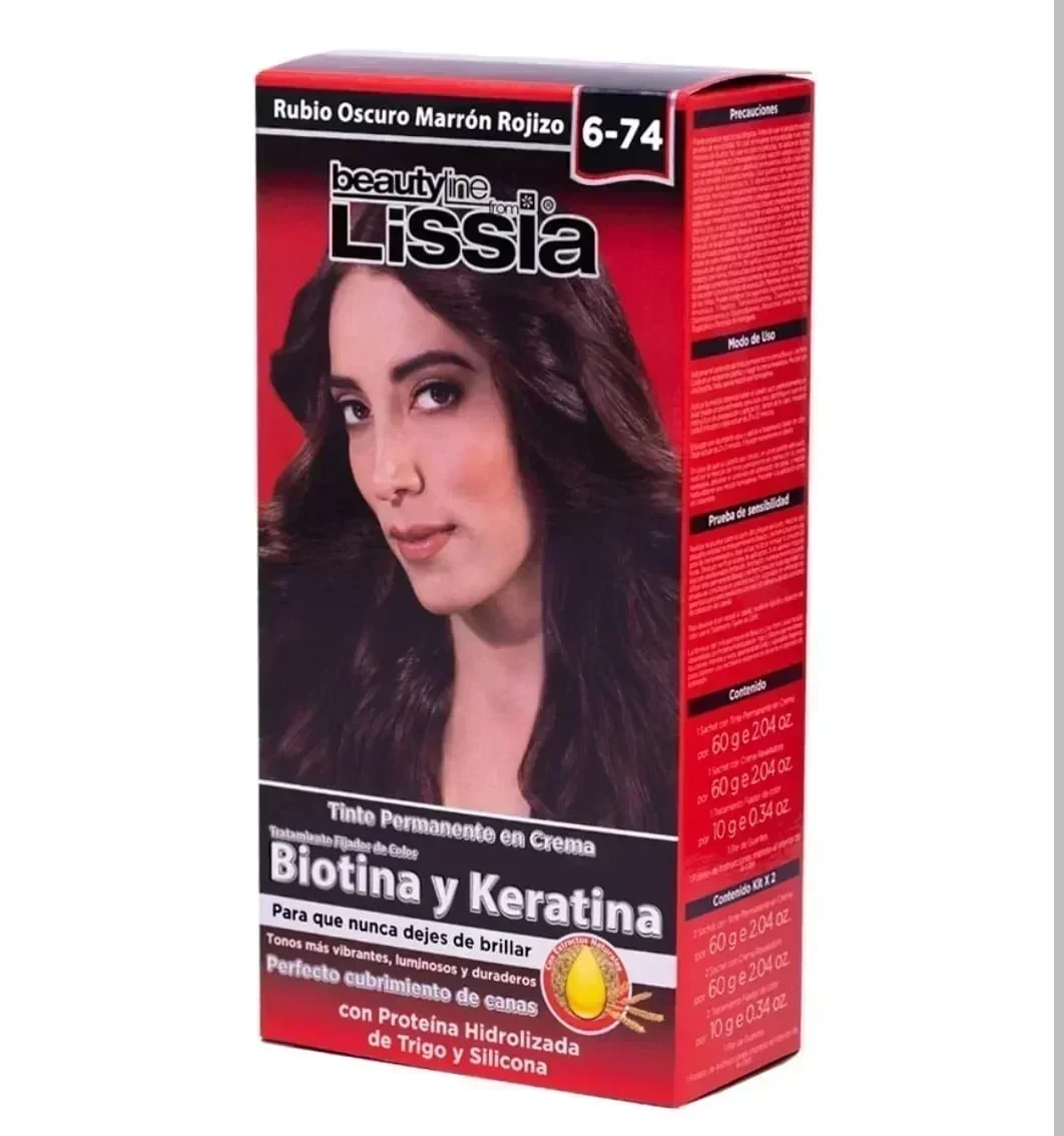 lissia tinte 6.74 rubio oscuro marrn rojiso