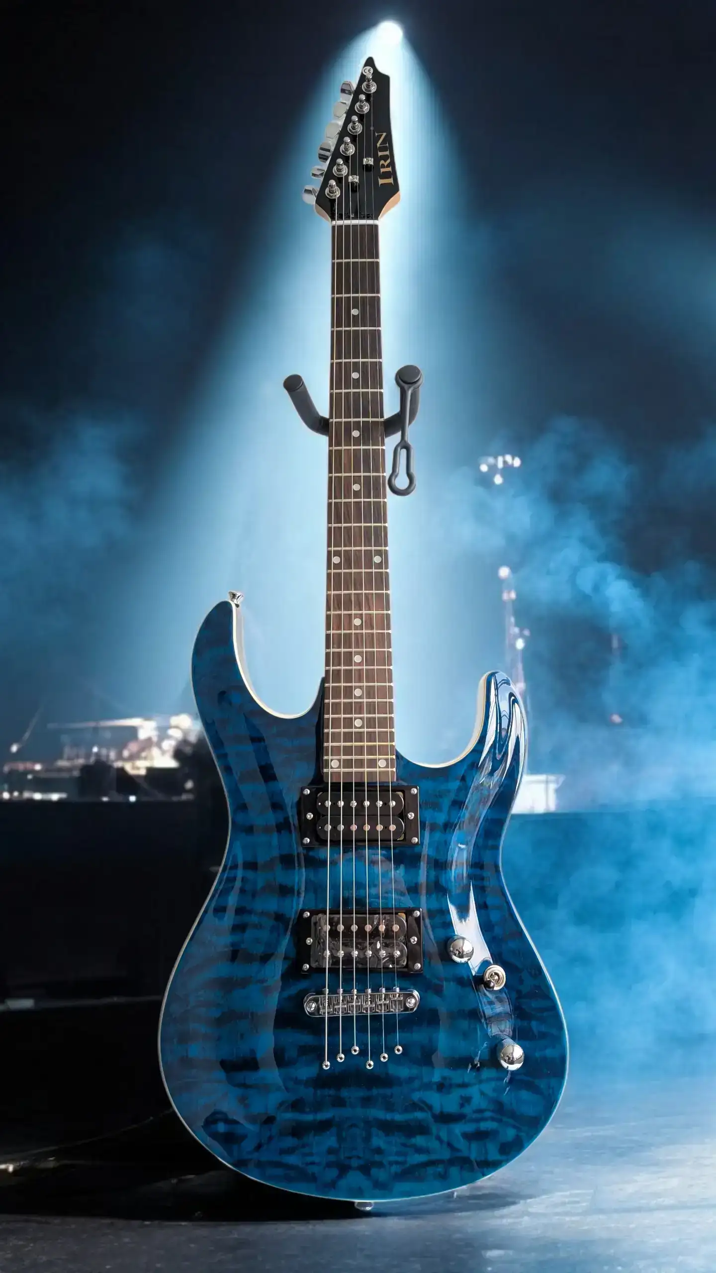 Guitarra Eléctrica IRIN Special Ondas Azules Gama Alta 