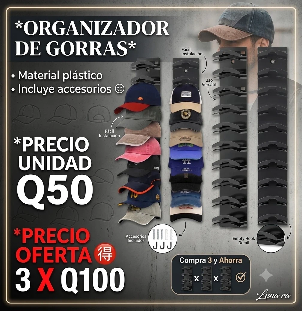 ORGANIZADOR DE GORRAS 