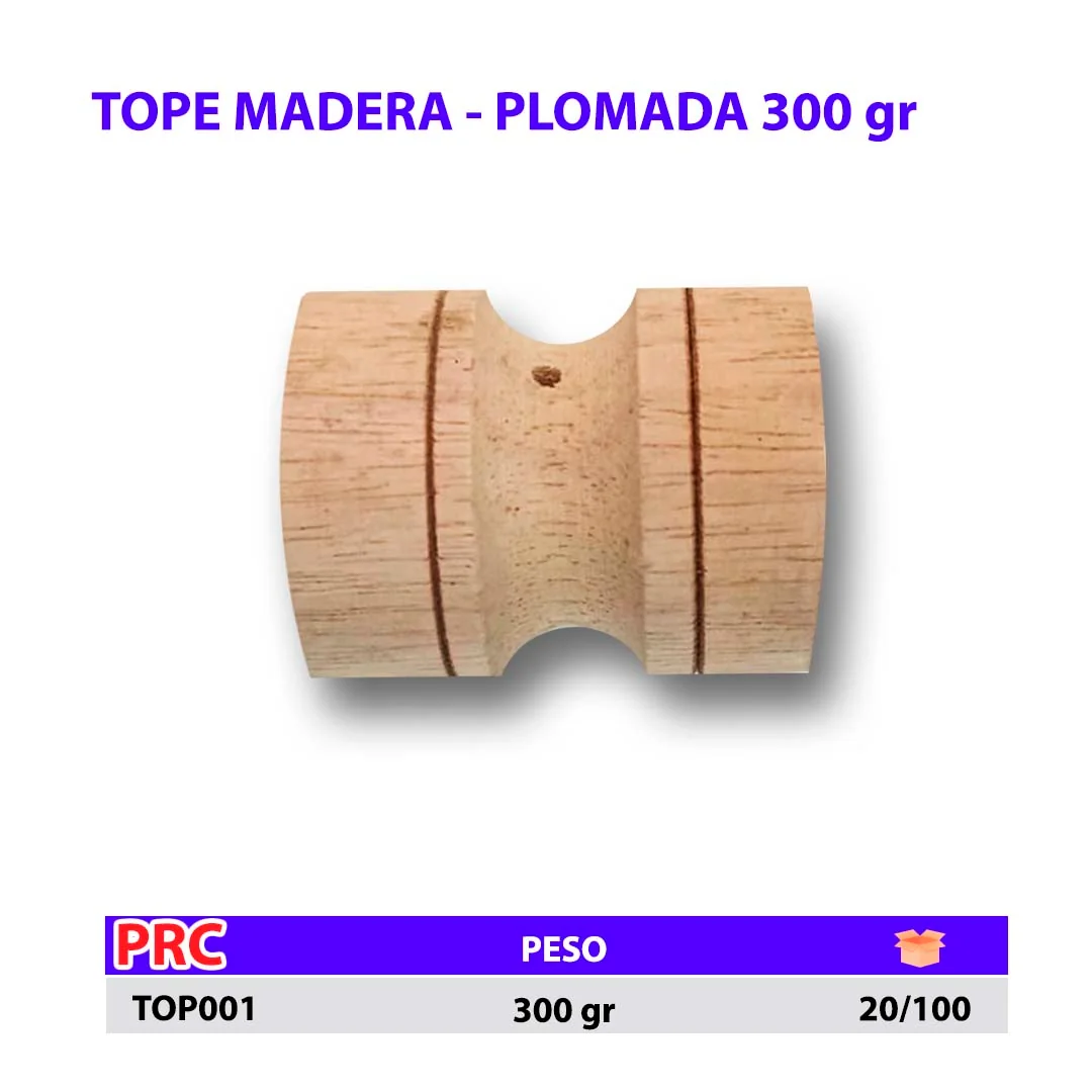 TOPE MADERA P/PLOMADA 300 gr 