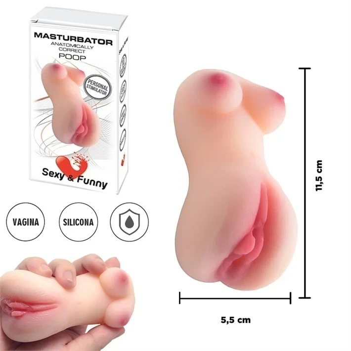 Masturbador en forma de semi torso con vagina