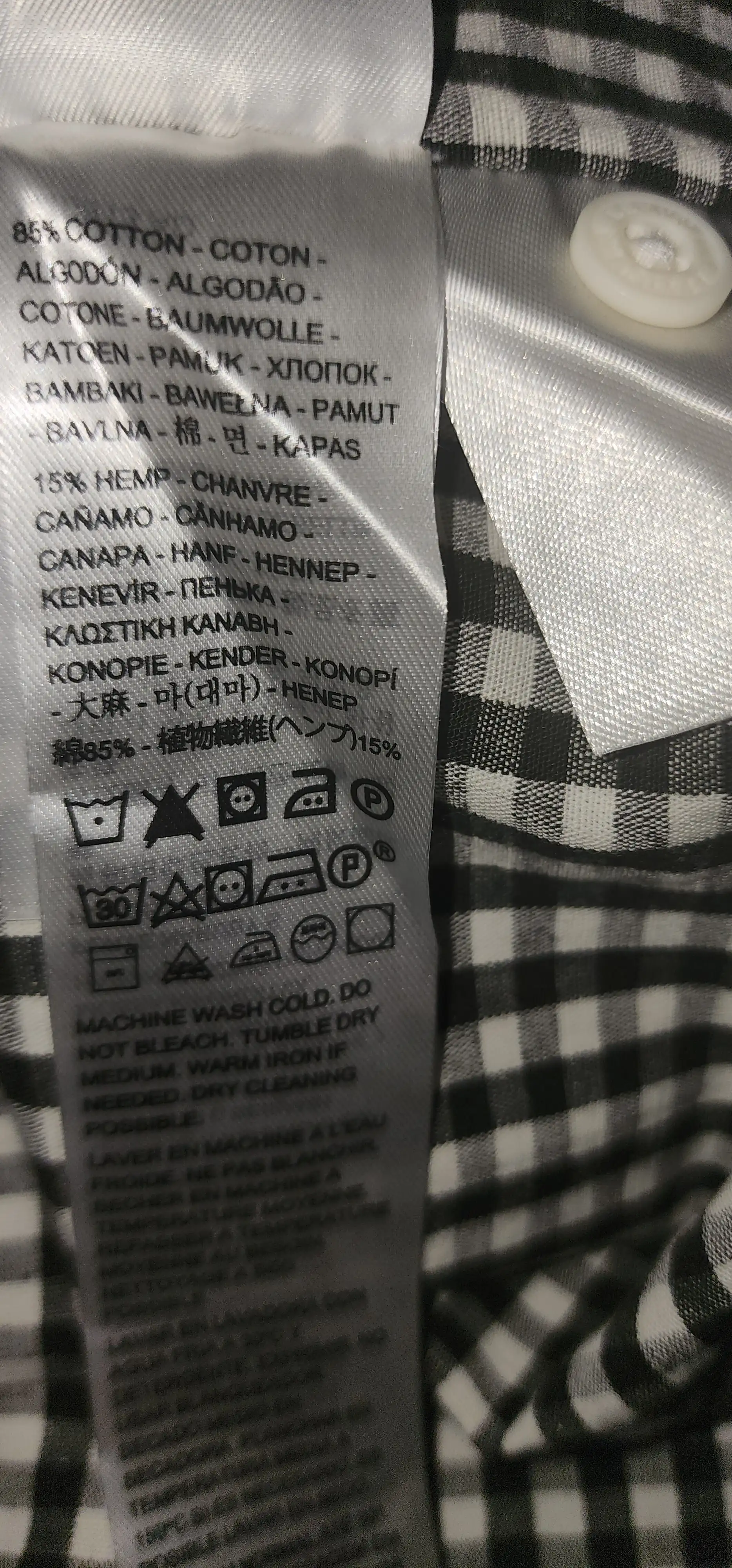 Camisa cuadro  b/n 3