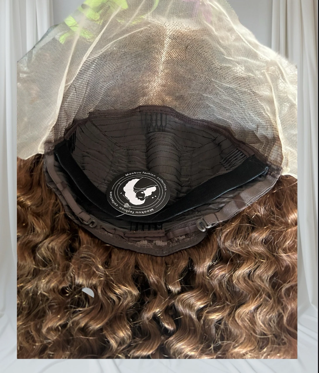 Peluca de cabello humano rizado rubio miel de 14 pulgadas, peluca prearrancada sin pegamento, peluca rizada de 13 x 4, color marrón brillante, peluca rizada  4