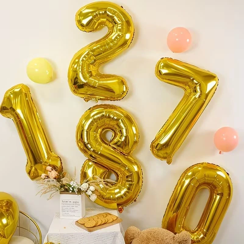 10 PIEZAS | GLOBO DE CUMPLEAÑOS NUMERO 2