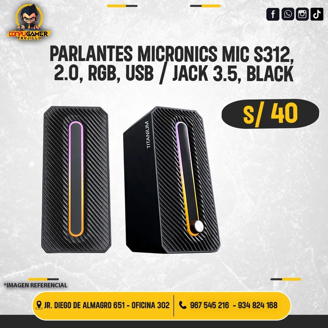 PARLANTE MICRONICS MIC S312 BLACK 