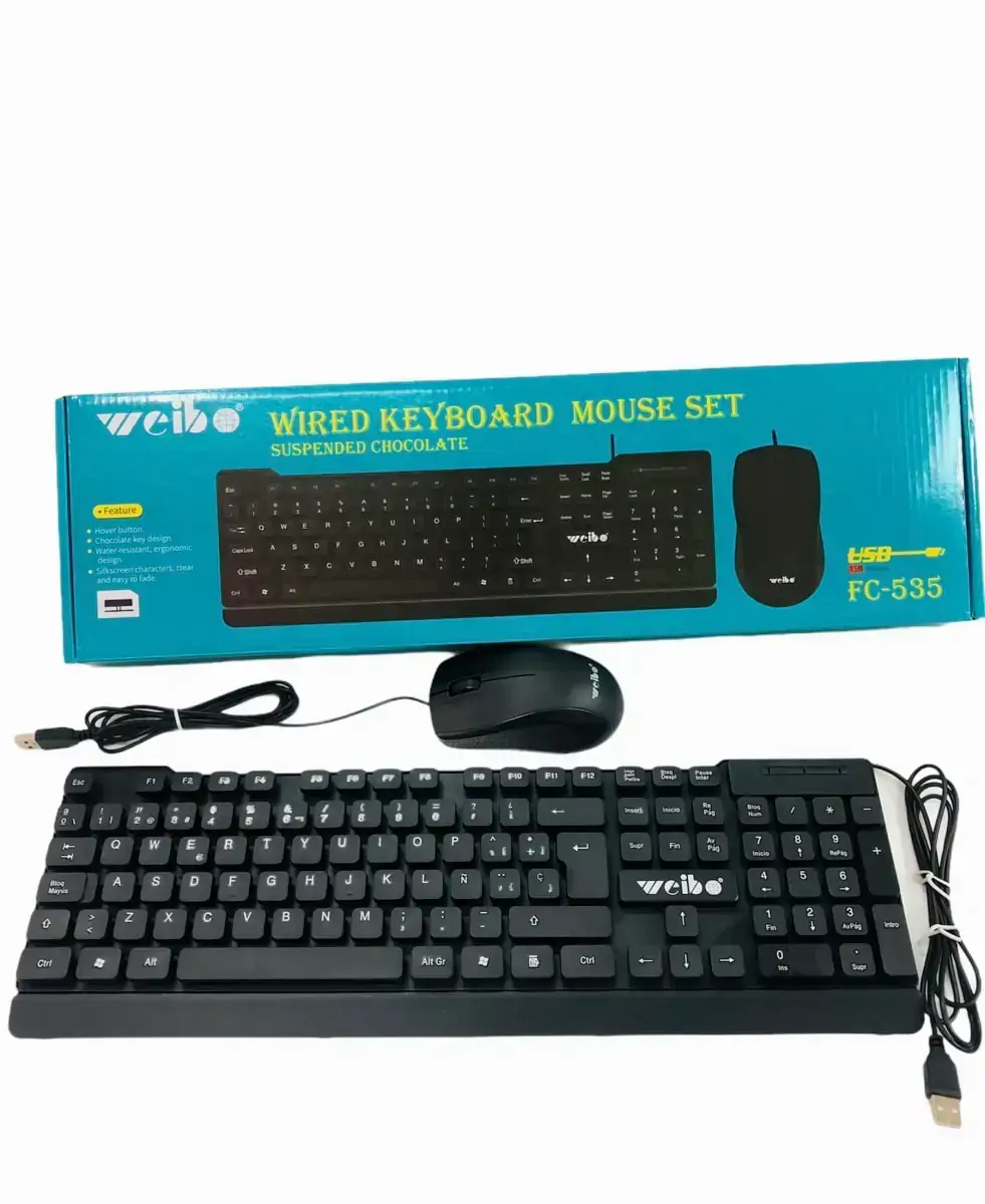 Teclado + mouse usb weibo