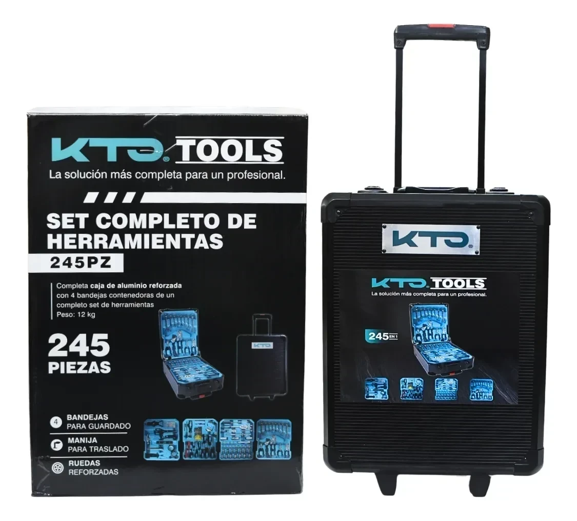CAJA DE HERRAMIENTAS DE 245 PIEZAS KATO VALIJA DE ALUMINIO