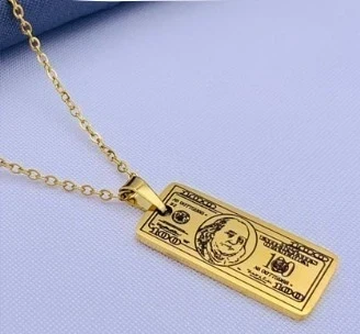 Cadena Duo Dije Dolar Dorado