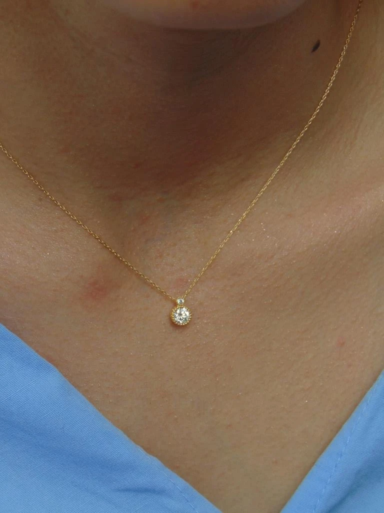 CADENA ORO LAMINADO 18K DELGADA DIJE PUNTO DE LUZ 5MM |LARGO 45CM 