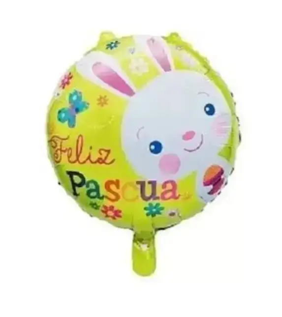 Globo metalizado "Feliz Pascua" 45 cm  2