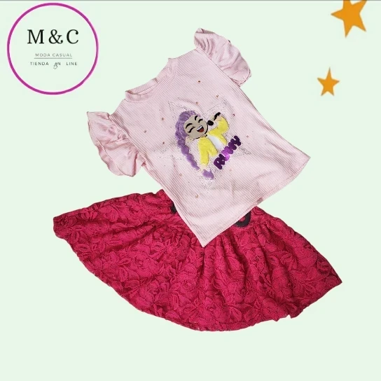 Conjunto T-M niña 3