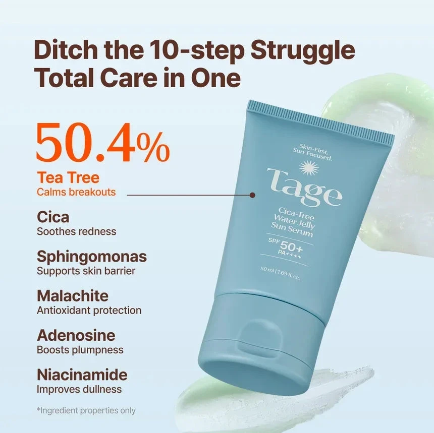TAGE Cica Tree Water Jelly Sun Serum (50ml) 4