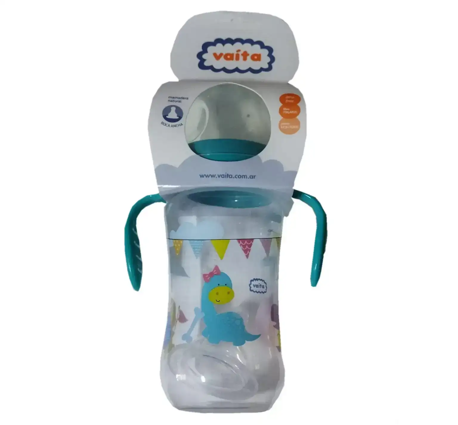 Vaita - 3063 - MAMADERA BOCA ANCHA CON ASAS DECORADA  X 330cc.