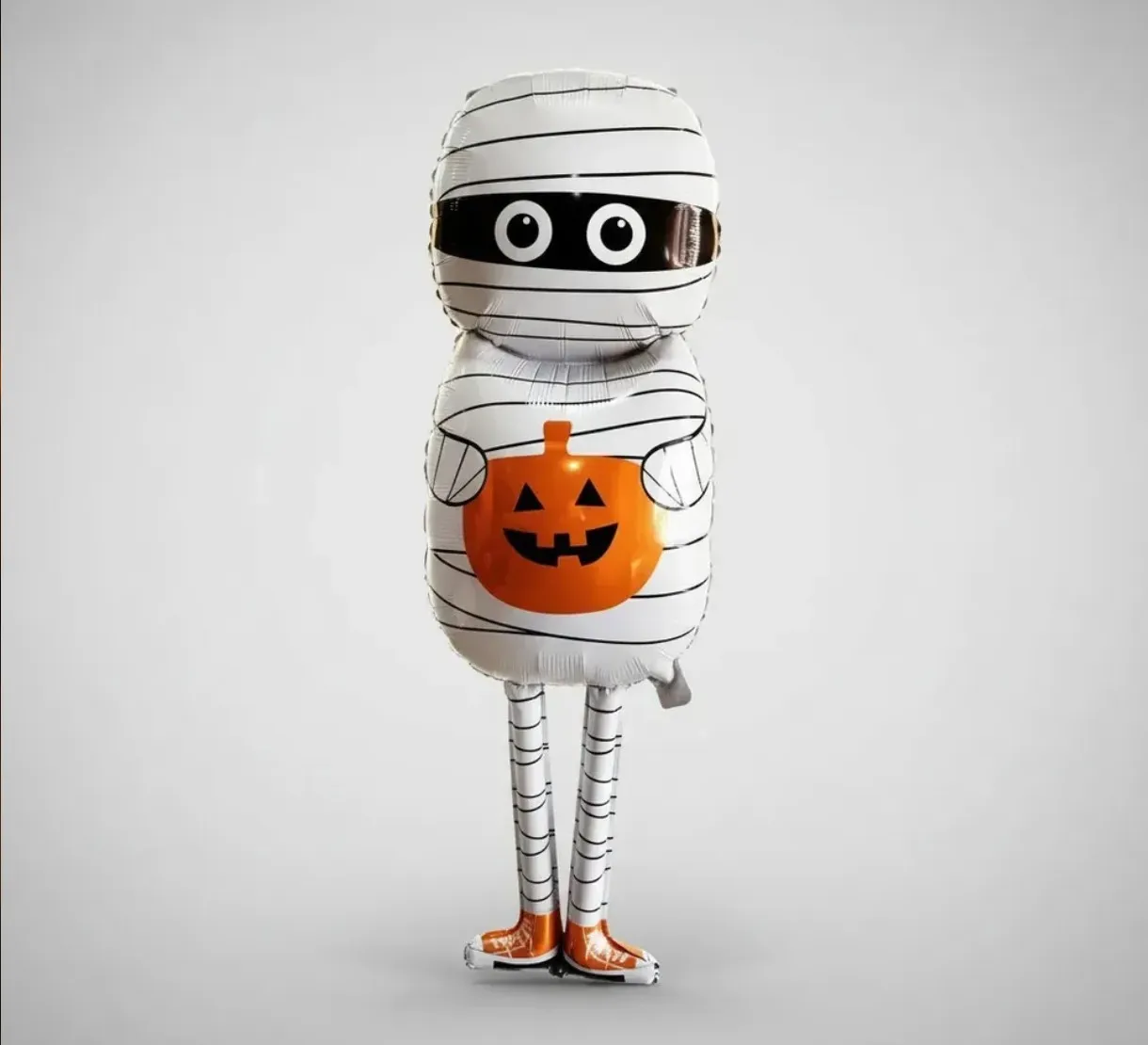 Globo metalizado grande momia con calabaza 44x123cm