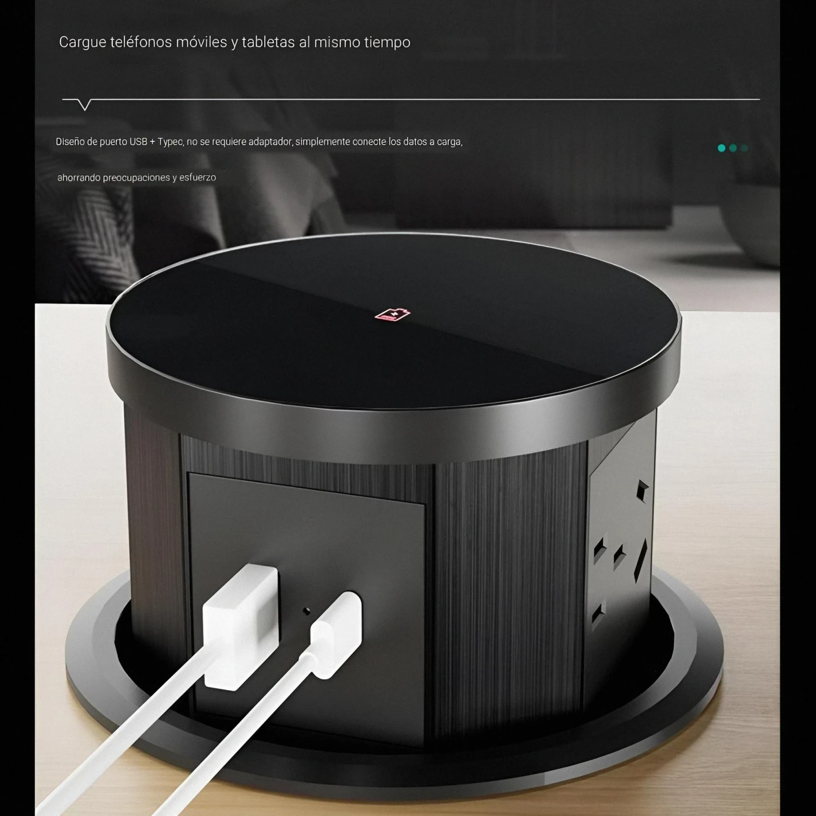 TOMACORRIENTE DE MESA EMPOTRABLE DESPELGABLE AUTOMATICO  5