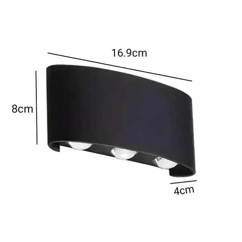 APLIQUE PARED NEGRO DOBLE 6W RGB/MULTICOLOR 3