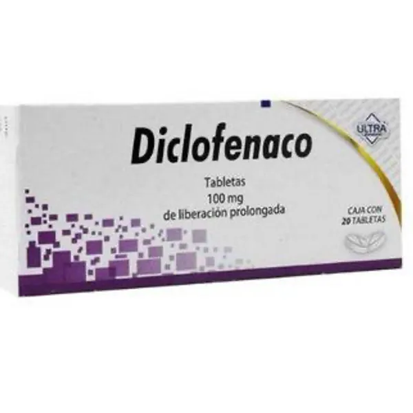 Diclofenaco 100mg/caja con 20 tab