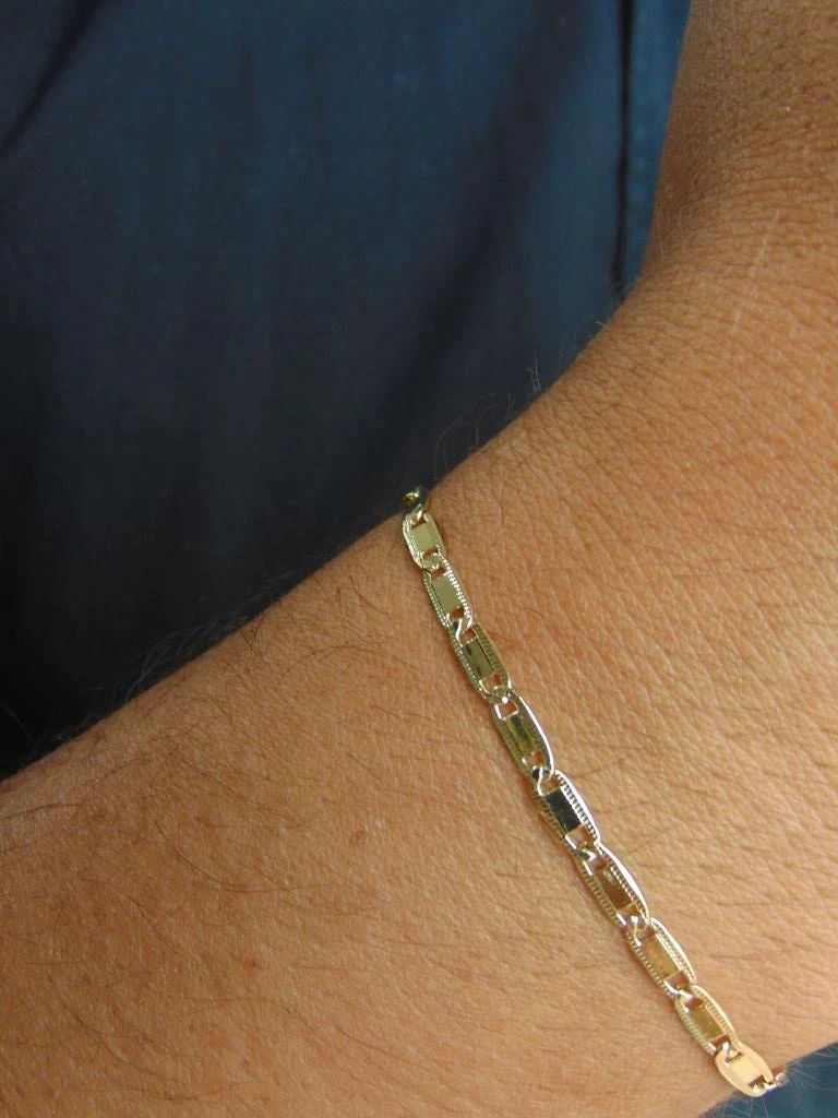 PULSERA RODIO DOR HOMBRE TEJIDO CARTIER DIAMANTADA 3MM | 19CM LARGO  3