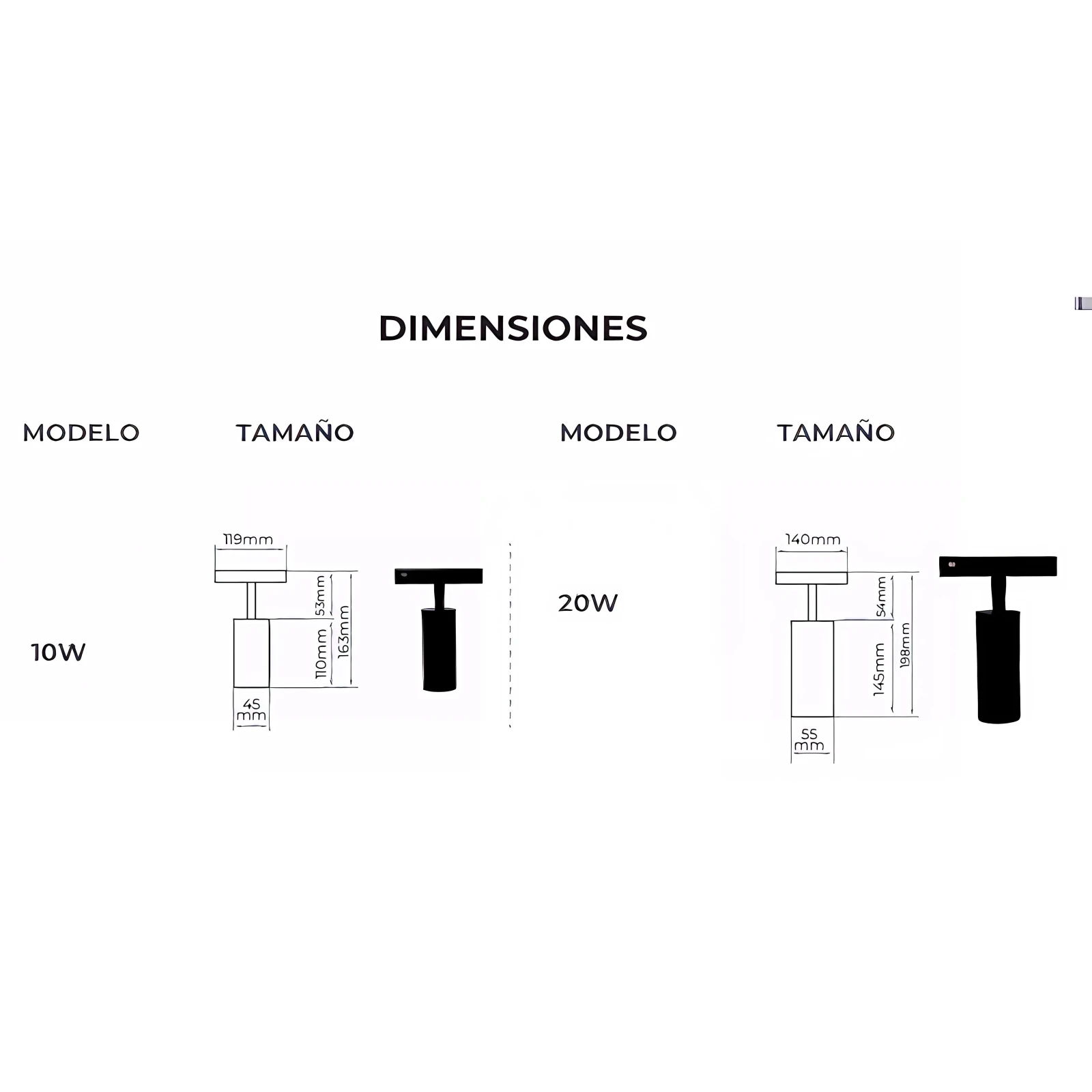 SPOT LED PARA RIEL MAGNETICO 2