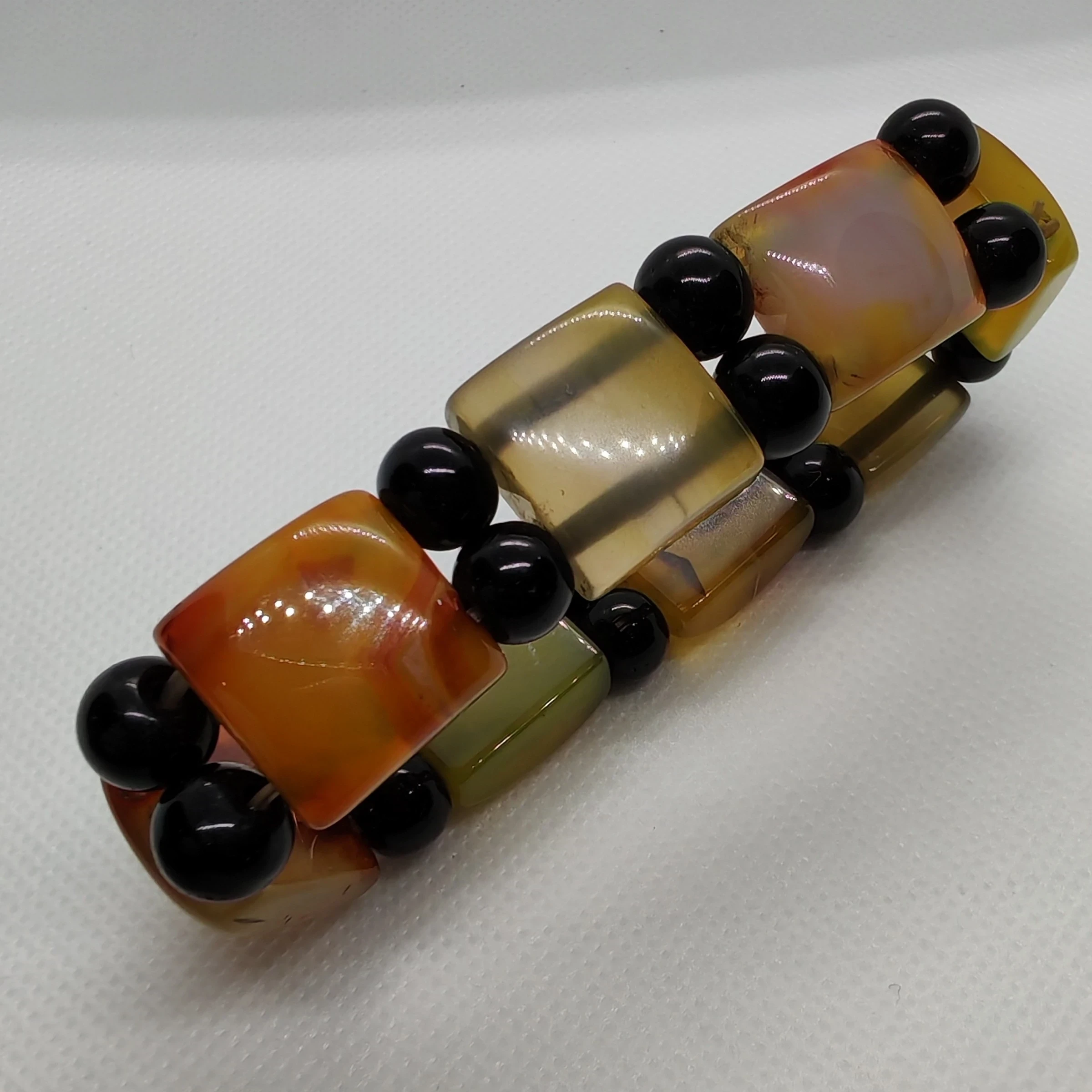 Pulsera elástica de ónix y espinelas 2