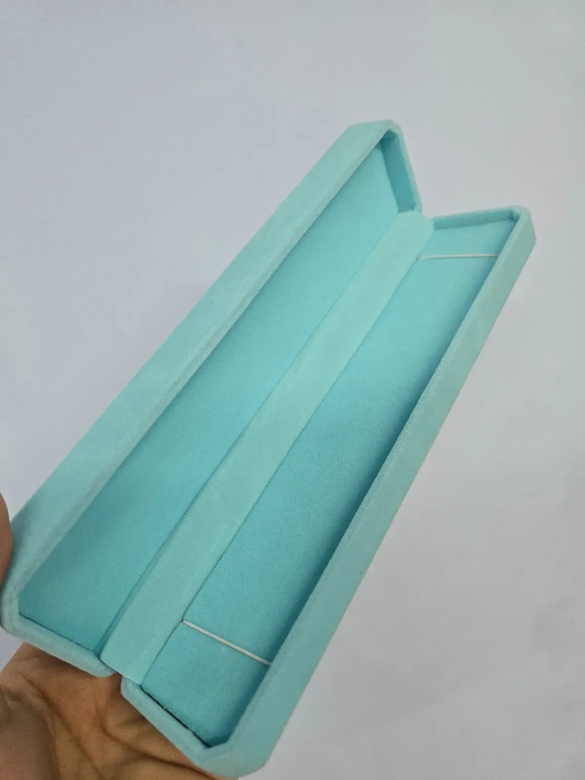 Caja Pulsera Terciopelo Celeste