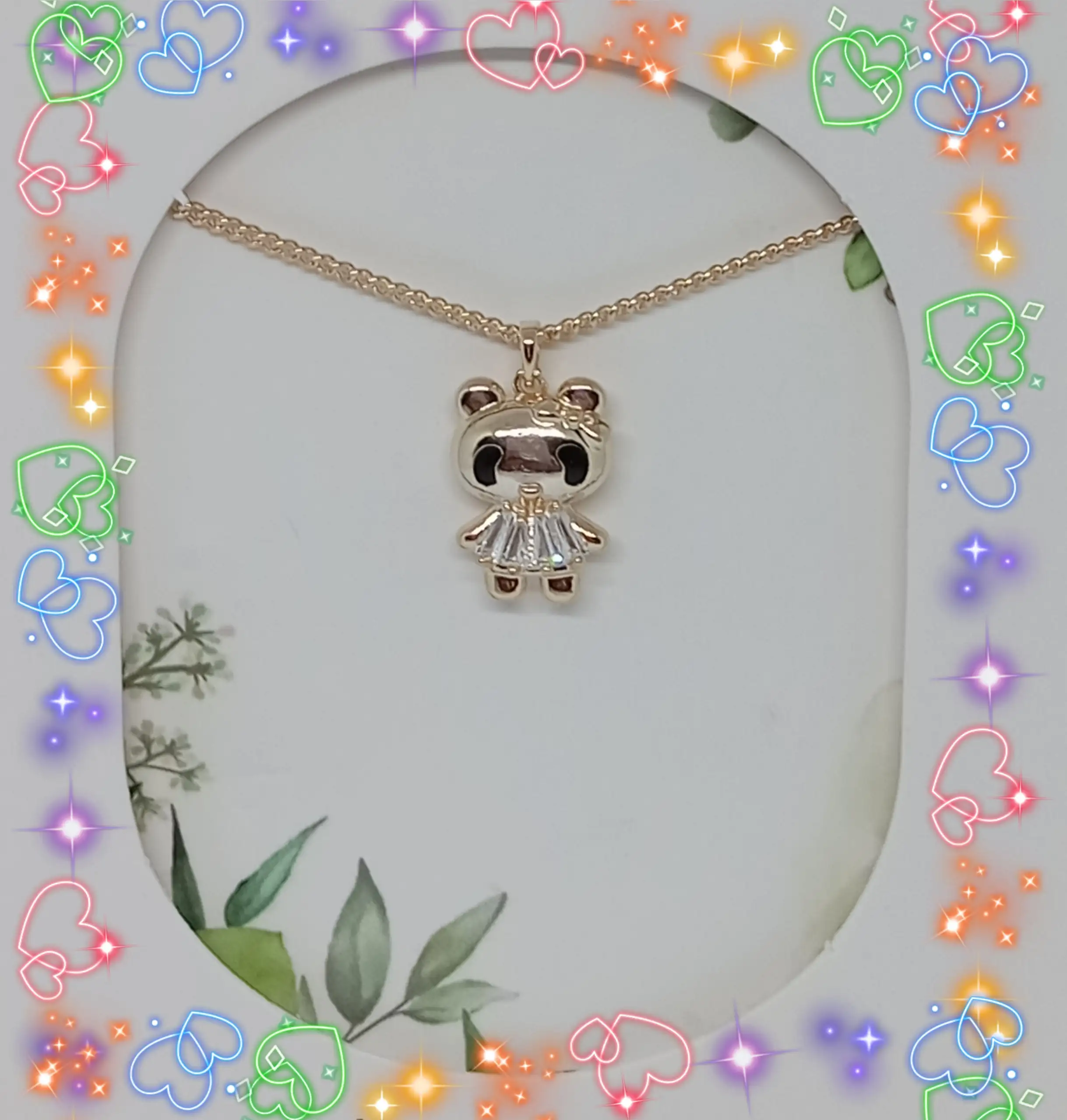 Collar de gatita cristal