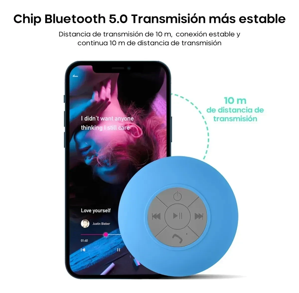 Parlante Ducha Bluetooth Manos Libre Impermeable 3