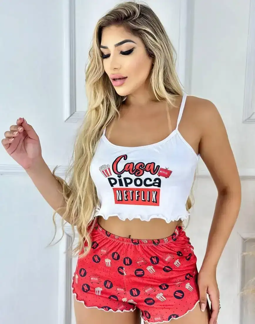 Pijama Alça Nuvem - Netflix 