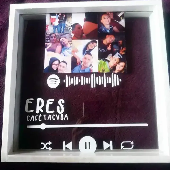 Cuadro Spotify transparente