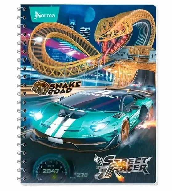 Cuaderno street racer c7 profesional norma 100 espiral -doble