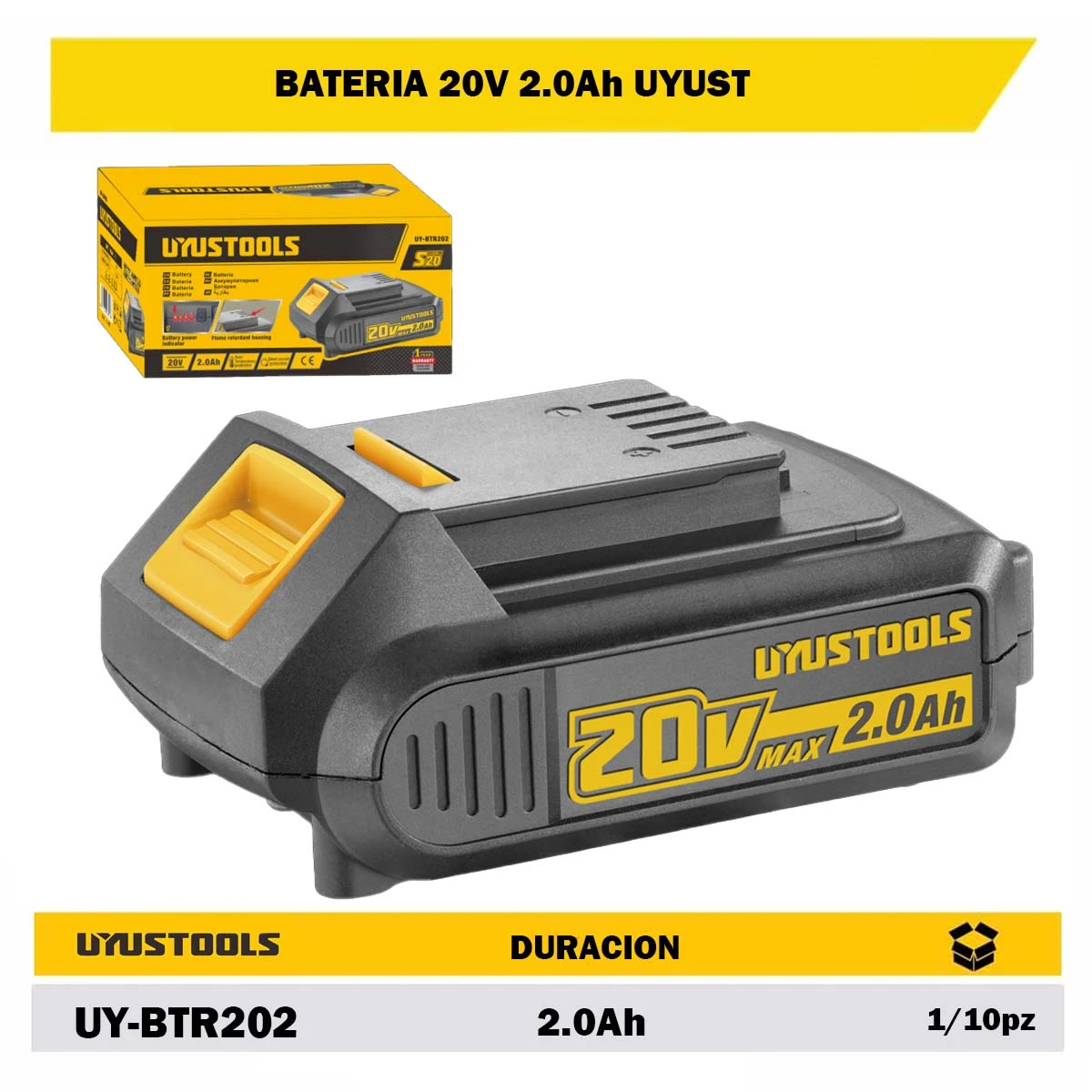 BATERIA 20V 2.0Ah UYUST 
