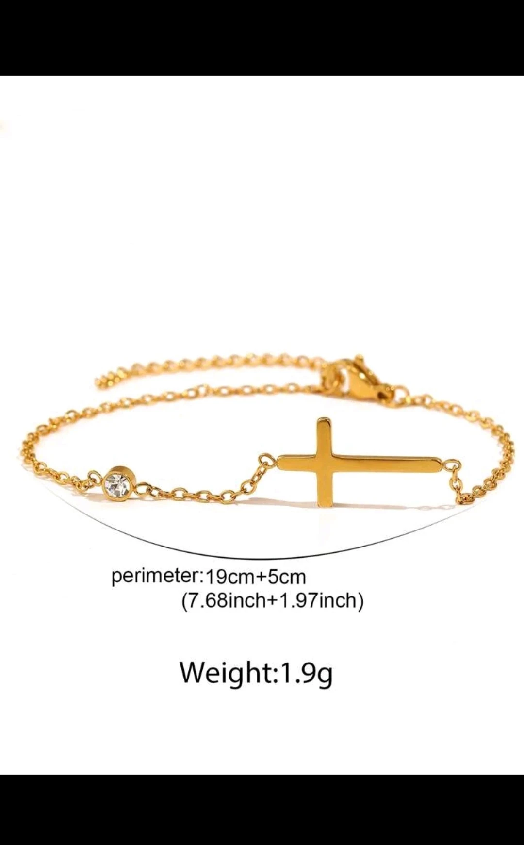 Brazalete colgante de Cruz simple 5