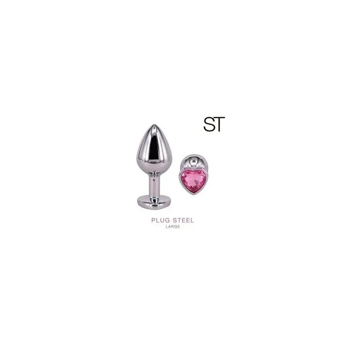Plug anal Steel Large pink