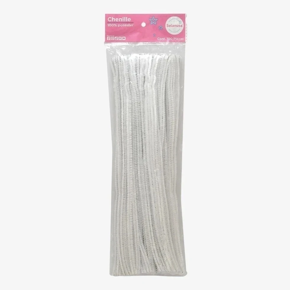 un limpiapipas blanco terciopelo 
