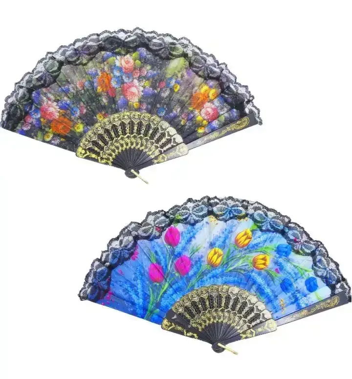 Abanico andaluz con puntilla