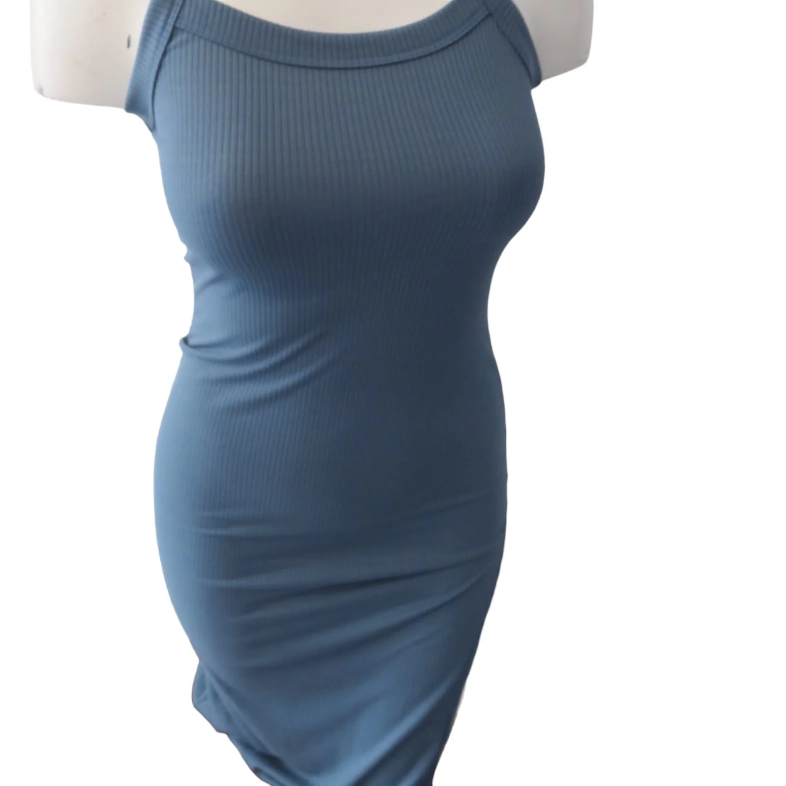 Vestido azul liso 2