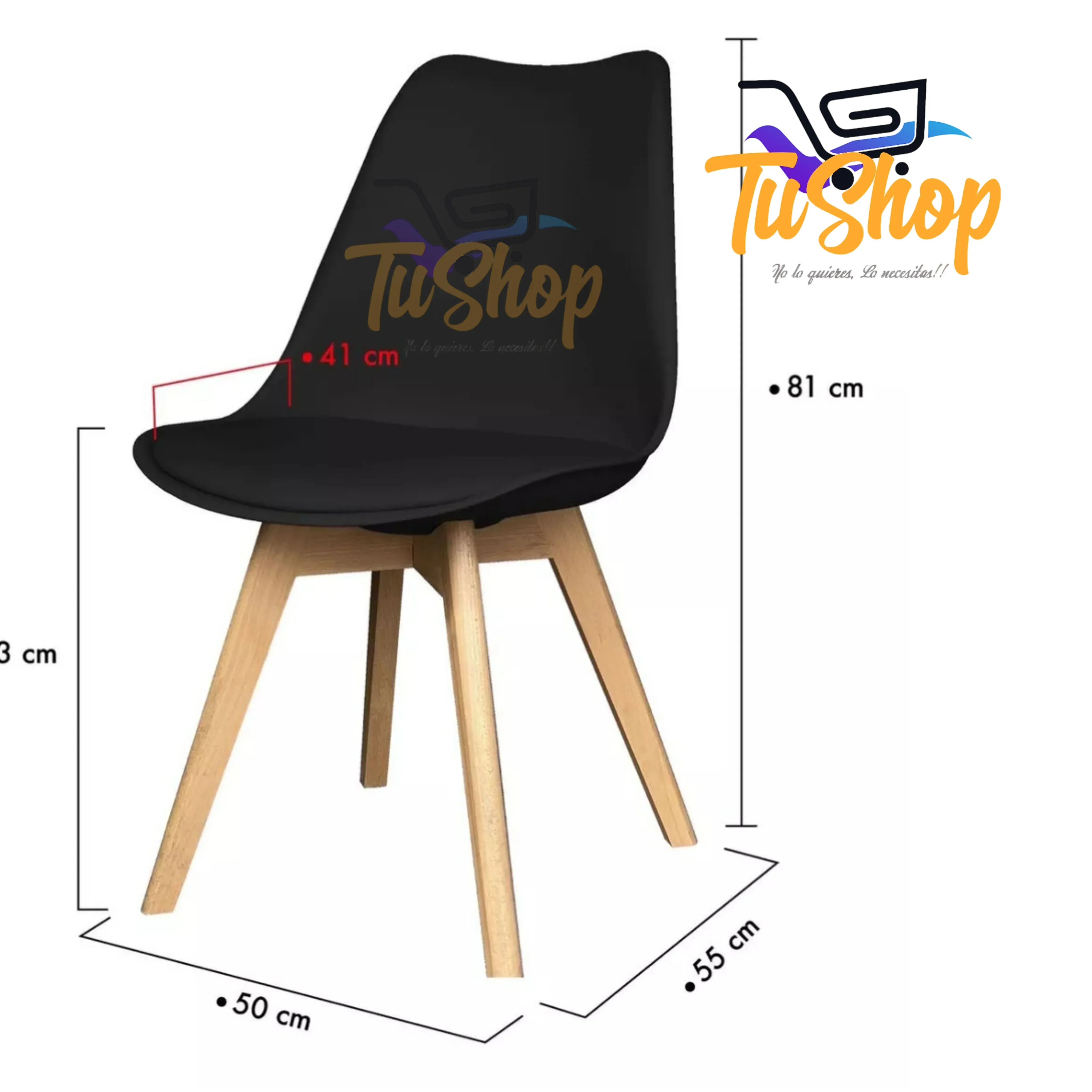  Sillas Eames Tulip Asiento Acolchado Unidad 3