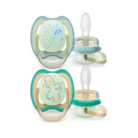 AVENT 0 a 6 Meses CHUPETE ULTRA AIR DECO NIGHTIME 0-6M NENE X2 