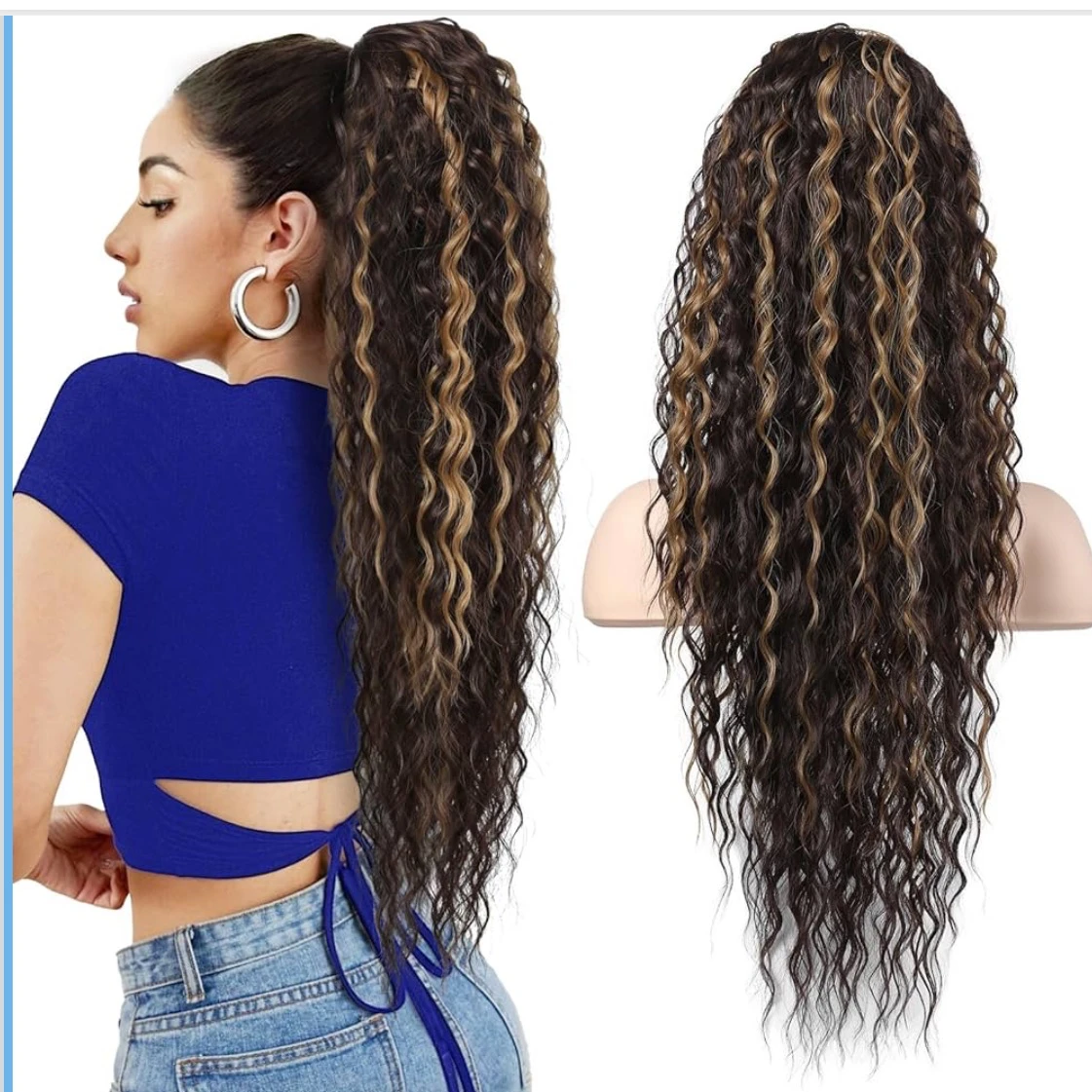 Cola rizada 26” color 4/27 