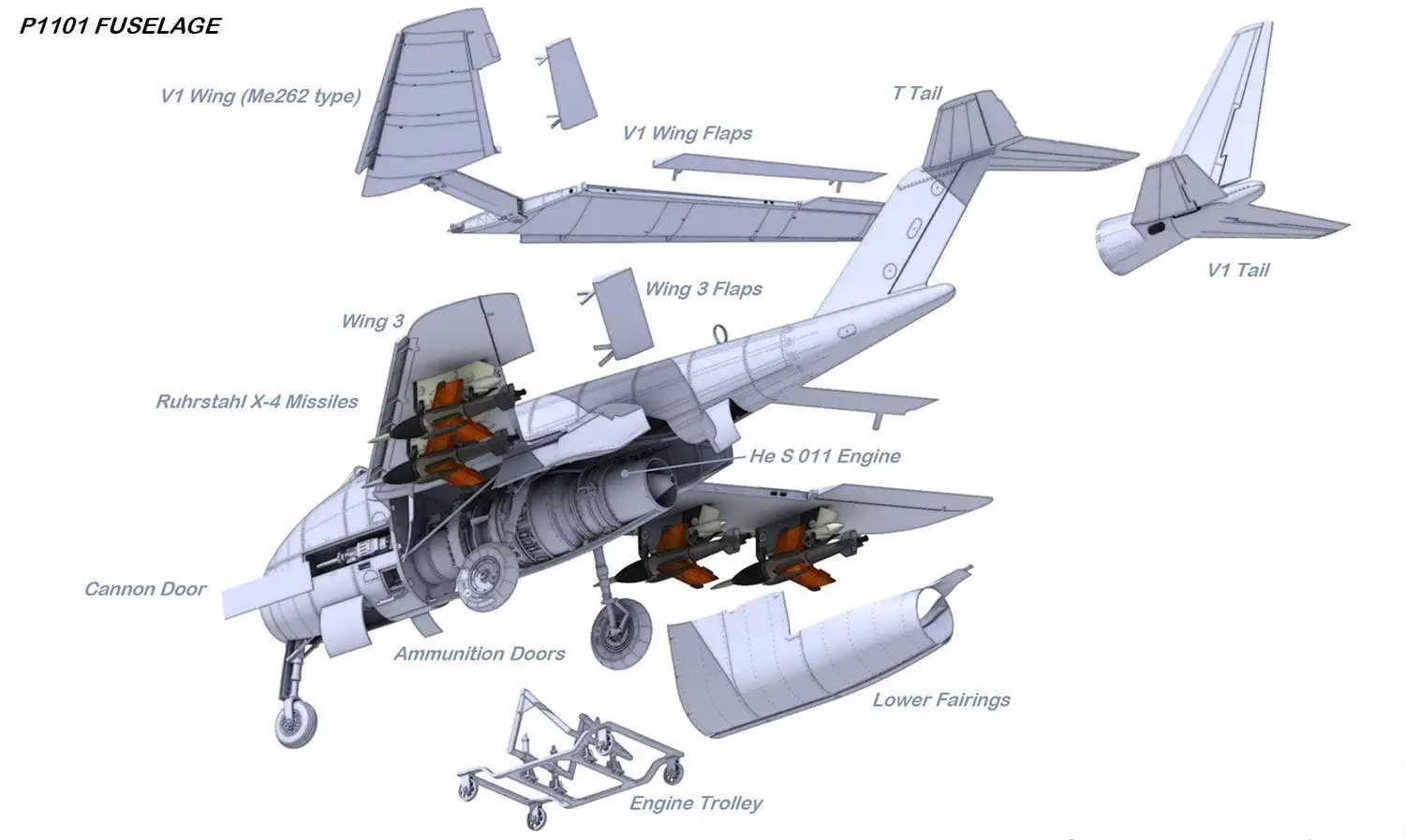 1/32 DAS WERK Messerschmitt P.1101 2