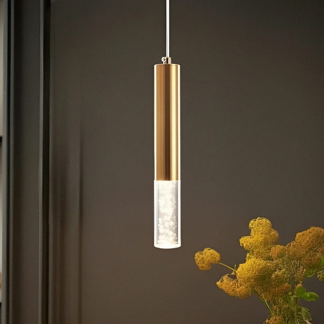 LAMPARA COLGANTE SIMPLE LIZ GOLD GU10
