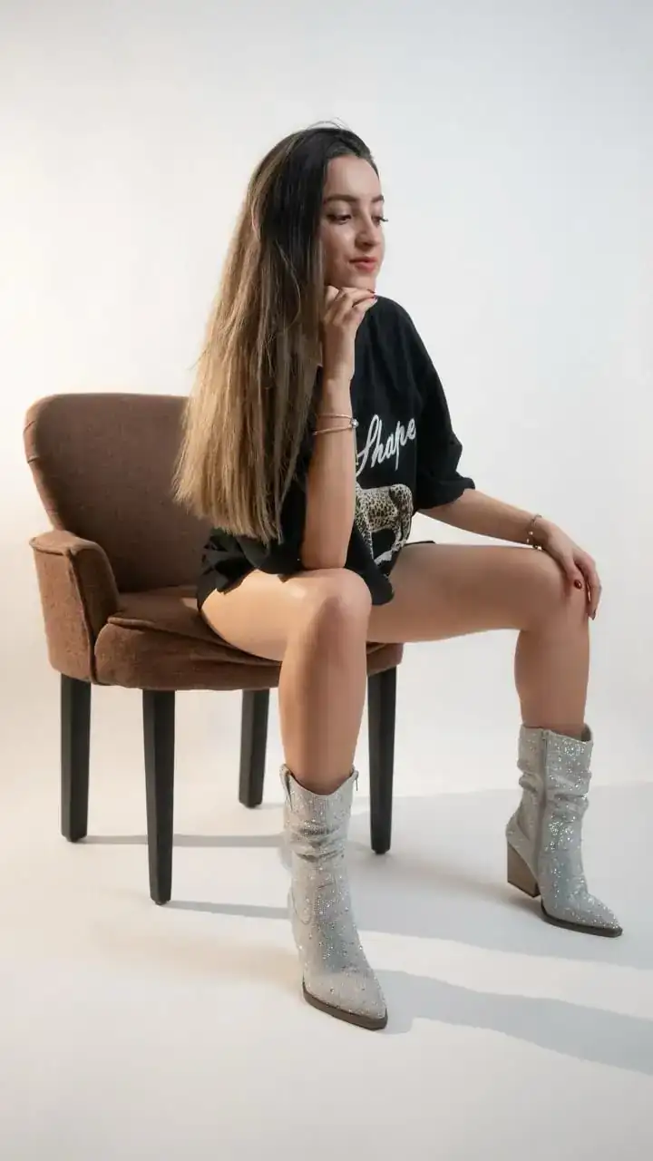 Bota vaquera brillosa  2