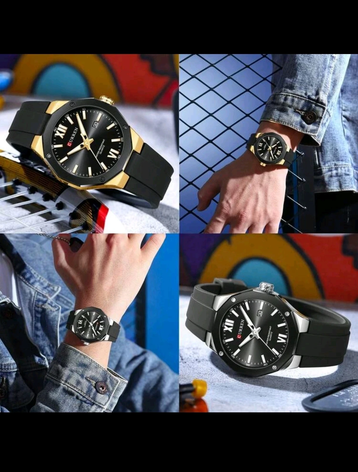 Reloj para Hombre Curren Militar 8465 - Correa de Silicona 10