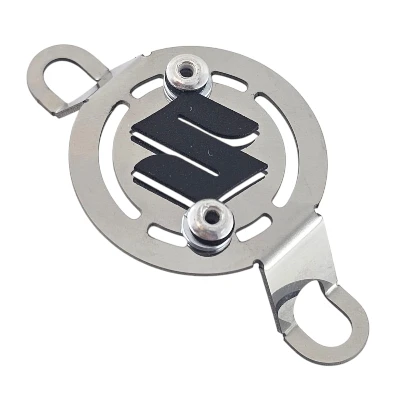  V STROM 250 SX / GIXXER 150 / GIXXER 250 / Tapa filtro aceite acero cromado logo 3d negro ML