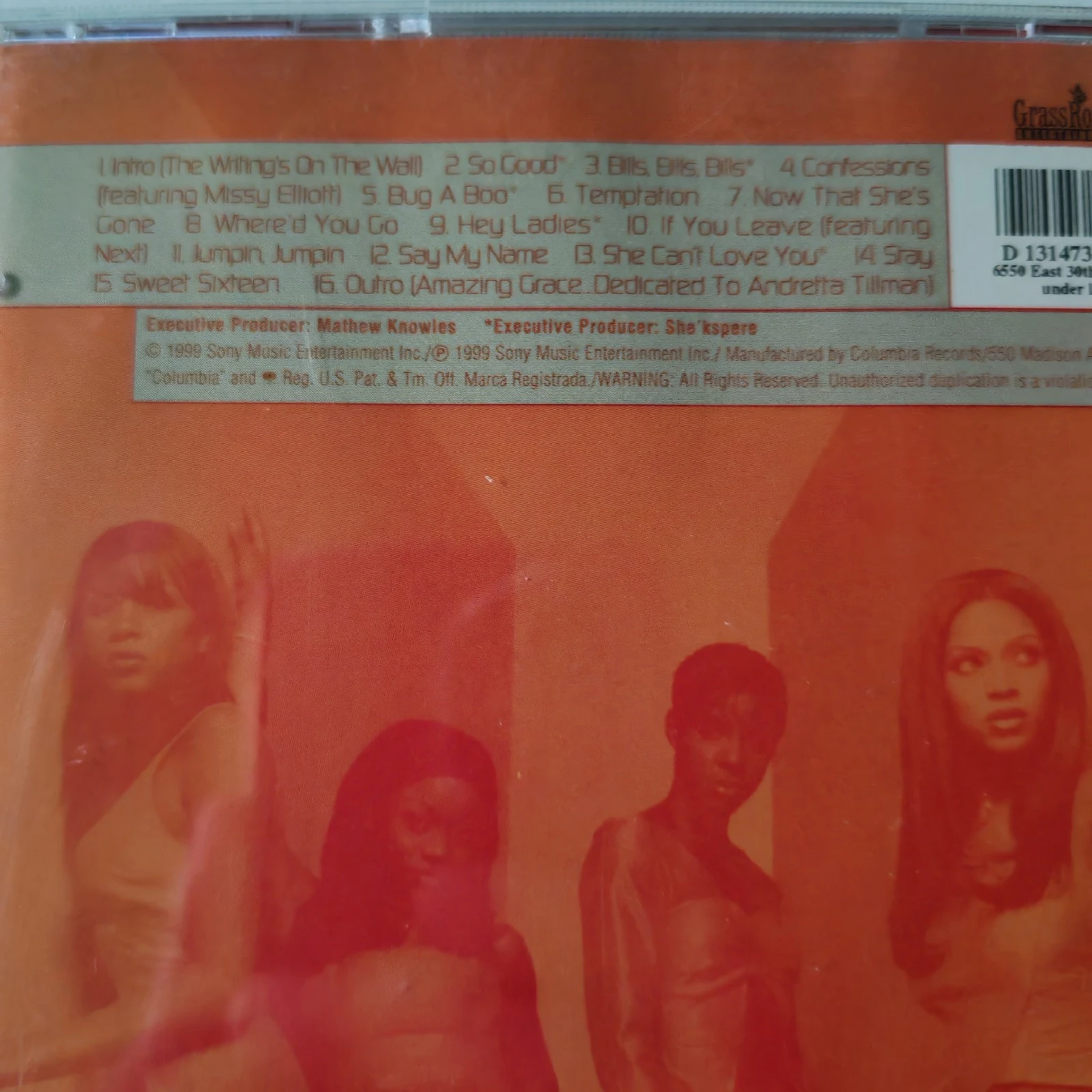 CD Destiny's Child the writing's on the wall, usado  2